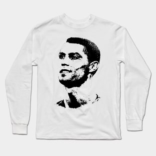 Cristiano Ronaldo Portrait Pop Art Long Sleeve T-Shirt